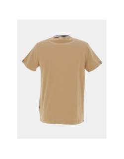 T-shirt stretch glen uni marron homme - Izac