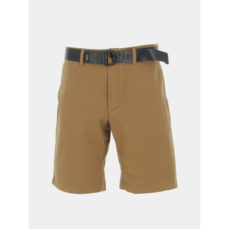 Short modern twill ceinture kaki homme - Calvin Klein