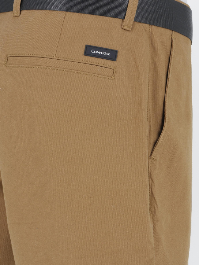Short modern twill ceinture kaki homme - Calvin Klein