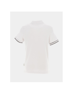 Polo stretch logo brodé olivier blanc homme - Guess