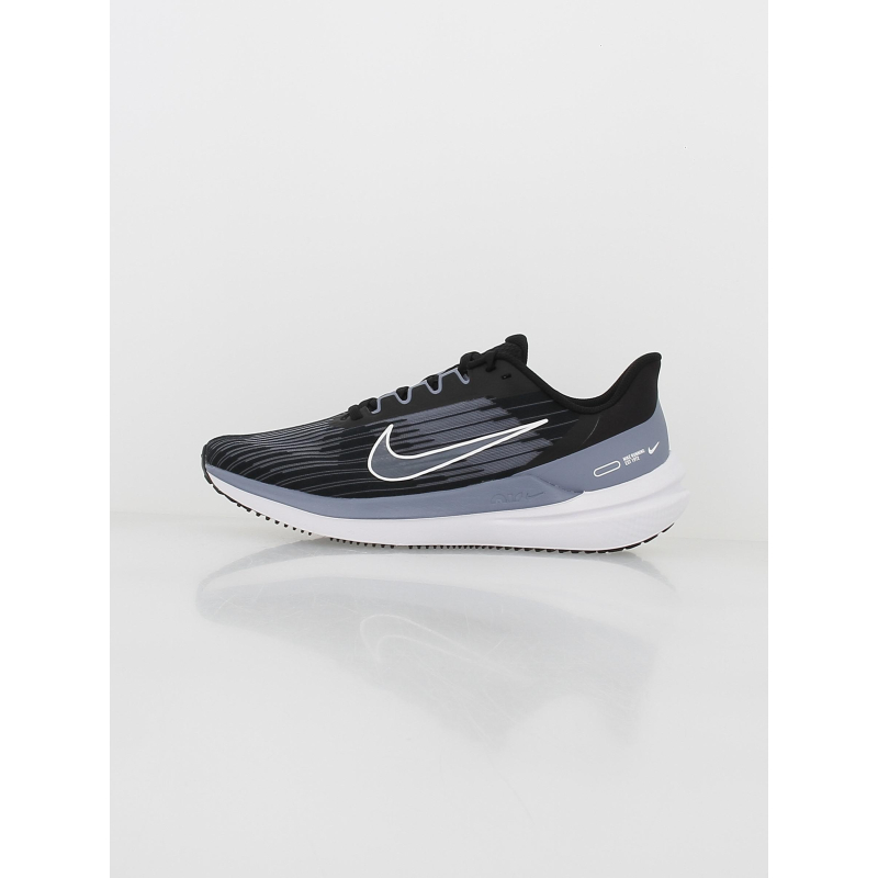 Chaussures de running air winflo 9 noir gris homme - Nike
