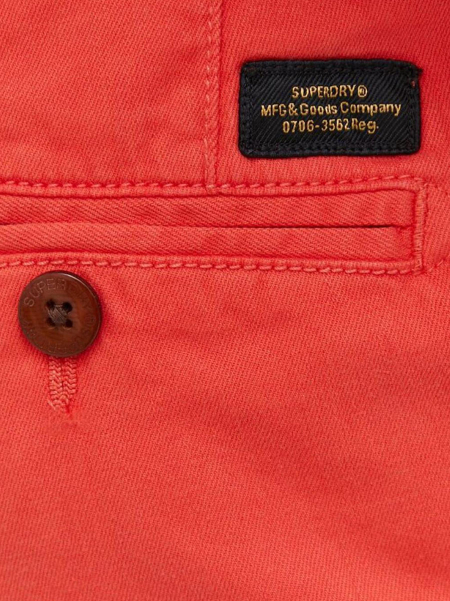 Short chino vintage officier rouge homme - Superdry