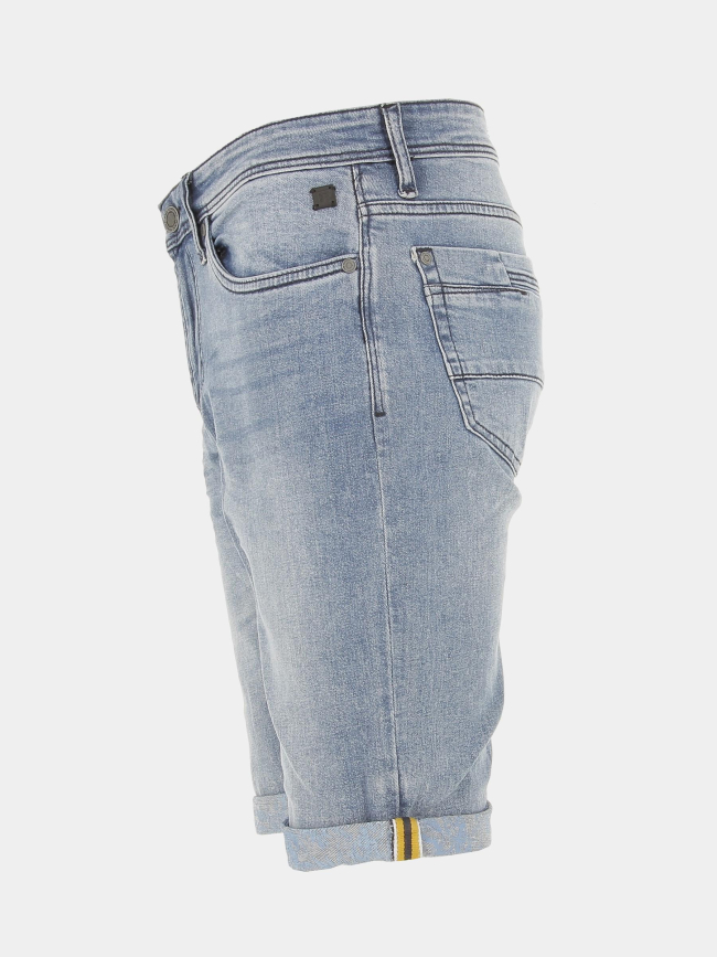 Short en jean stretch bleach bleu clair homme - Rms 26