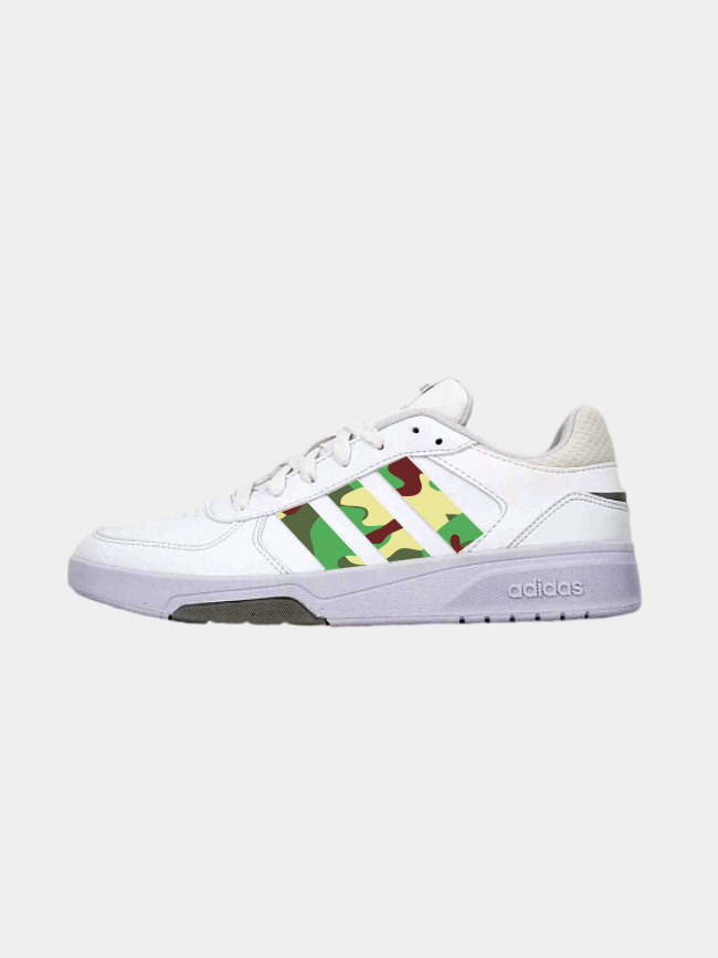 Baskets courtbeat camo vert blanc homme - Adidas