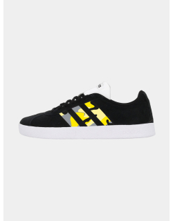 Baskets basses vl court 2.0 camo jaune noir homme - Adidas