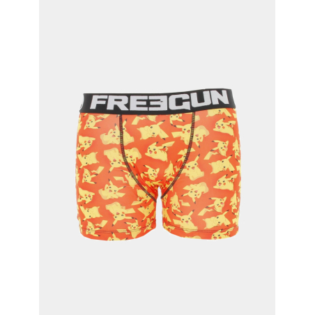 Boxer Homme Freegun Pokémon Pikachu - Sous-vêtement Amusant, Confortable, Respirant, Avec Impression Résistante Au Lavage