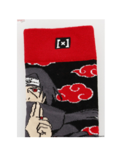 Chaussettes dépareillées naruto shippuden noir rouge - Capslab