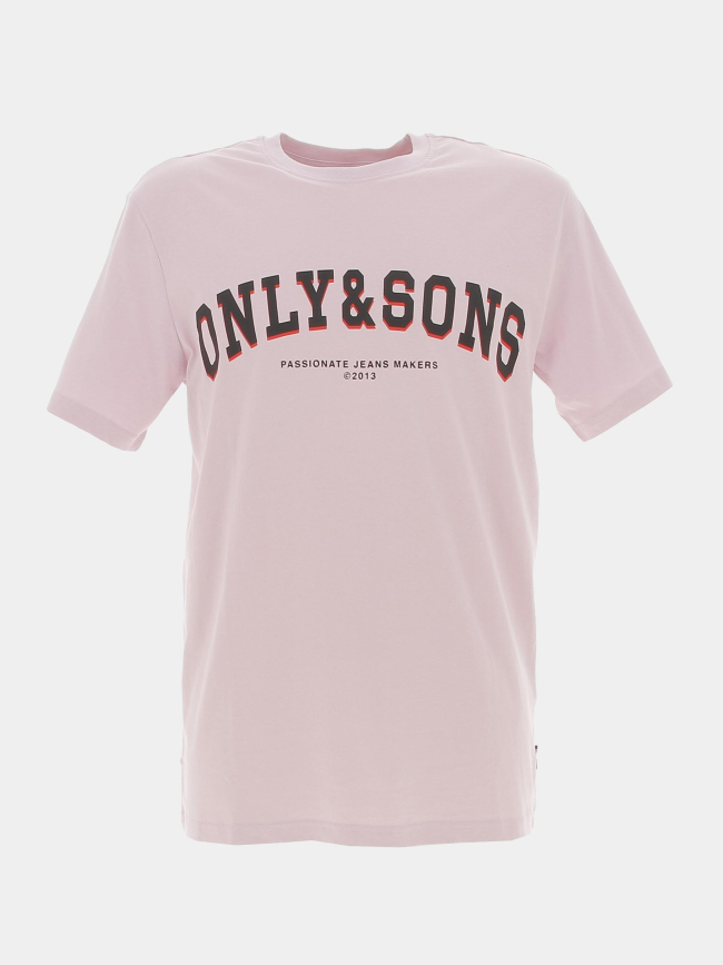 T-shirt logo regular spring rose homme - Only & Sons