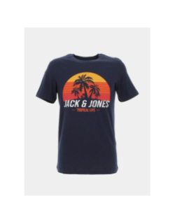 T-shirt tropical james bleu marine homme - Jack & Jones