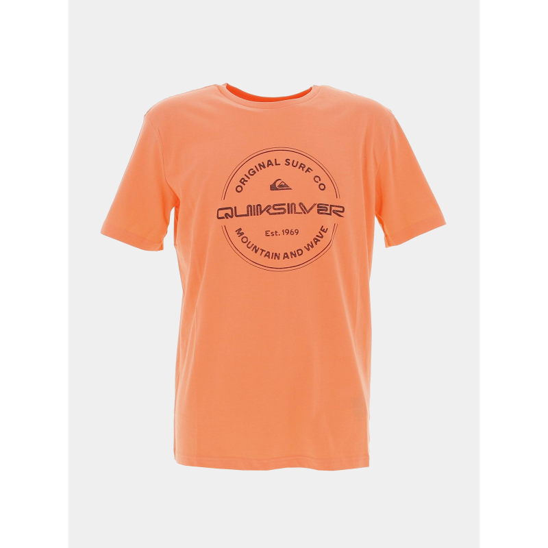 T-shirt circle flaxton orange homme - Quiksilver