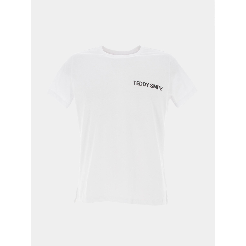 T-shirt required logo dos blanc garçon - Teddy Smith