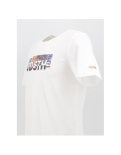 T-shirt logo fleurs ezio 2 blanc homme - Teddy Smith