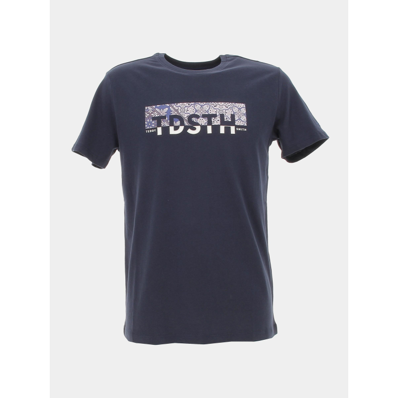 T-shirt logo ezio 2 bleu marine homme - Teddy Smith