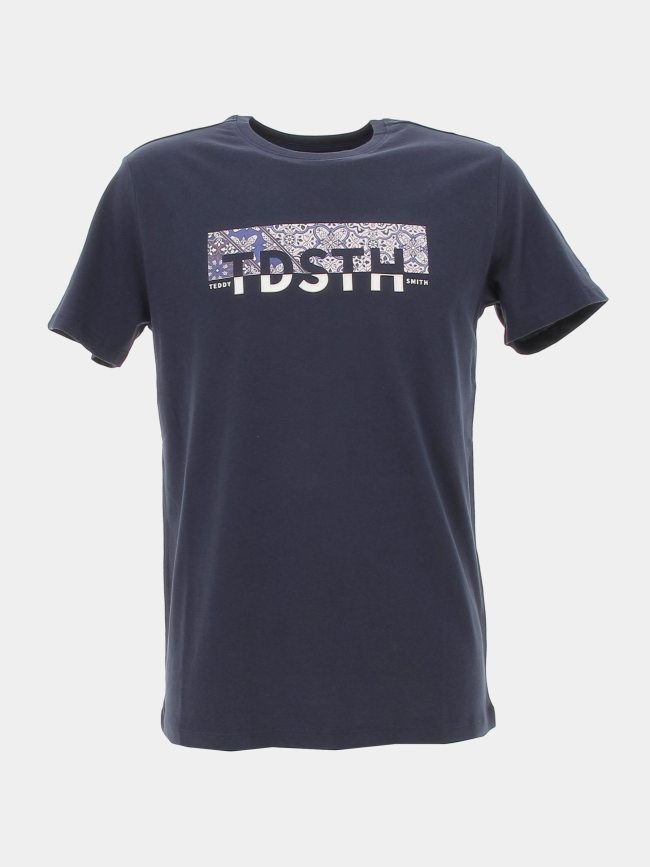 T-shirt logo ezio 2 bleu marine homme - Teddy Smith