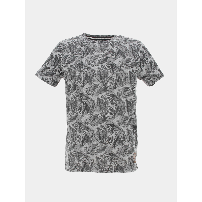 T-shirt feuillage vigo gris homme - Teddy Smith