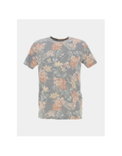 T-shirt à fleurs vigo gris chiné homme - Teddy Smith