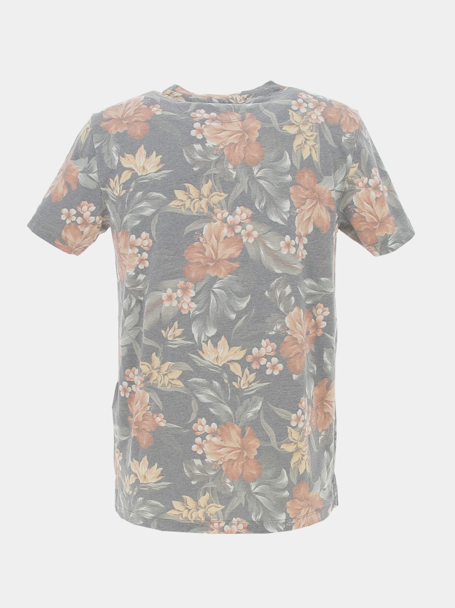 T-shirt à fleurs vigo gris chiné homme - Teddy Smith