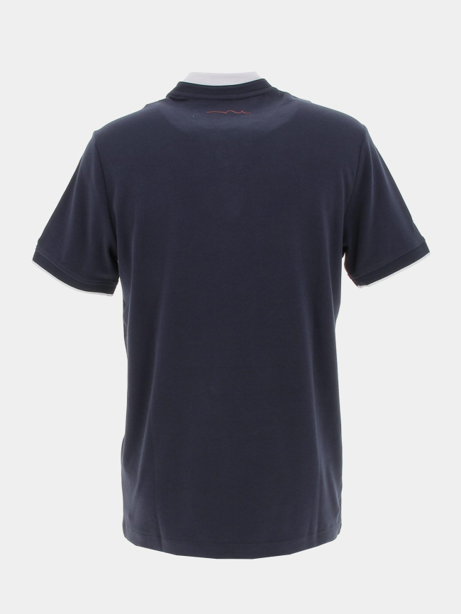 Polo moro col blanc bleu marine homme - Teddy Smith