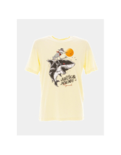 T-shirt beachbone requin jaune homme - Jack & Jones