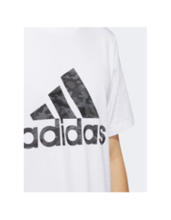 T-shirt camo logo gris blanc homme - Adidas