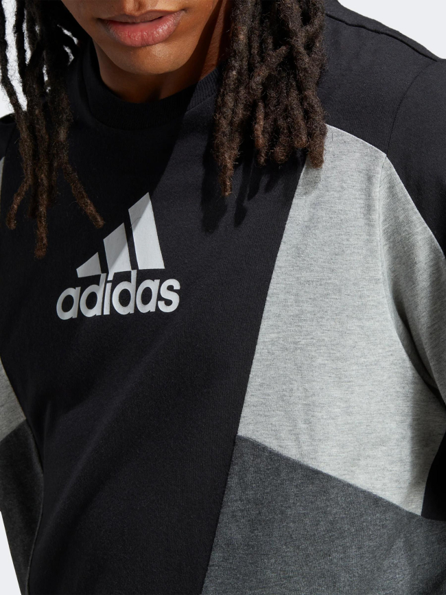 T-shirt colorblock essential noir gris homme - Adidas