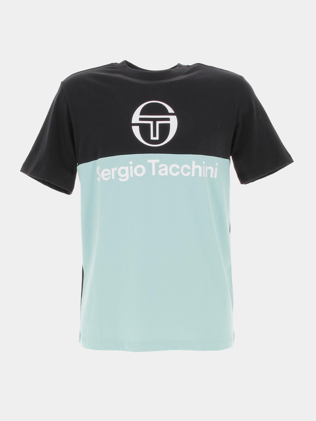 T-shirt colorblock frave noir vert homme - Sergio Tacchini
