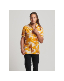 Chemise à fleurs hawaienne vintage jaune homme - Superdry