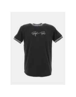 T-shirt basic col logo noir homme - Project X Paris