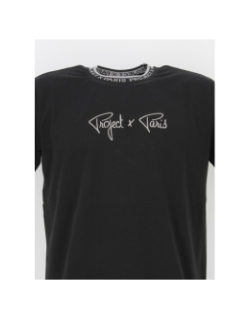 T-shirt basic col logo noir homme - Project X Paris