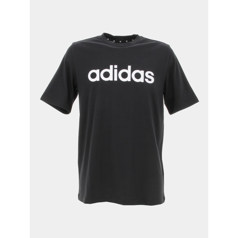 T-shirt linear logo noir garçon - Adidas