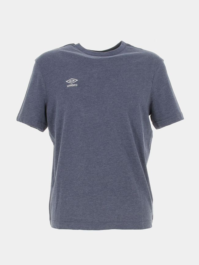 T-shirt logo brodé bleu marine chiné homme - Umbro
