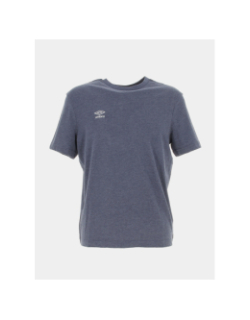 T-shirt logo brodé bleu marine chiné homme - Umbro