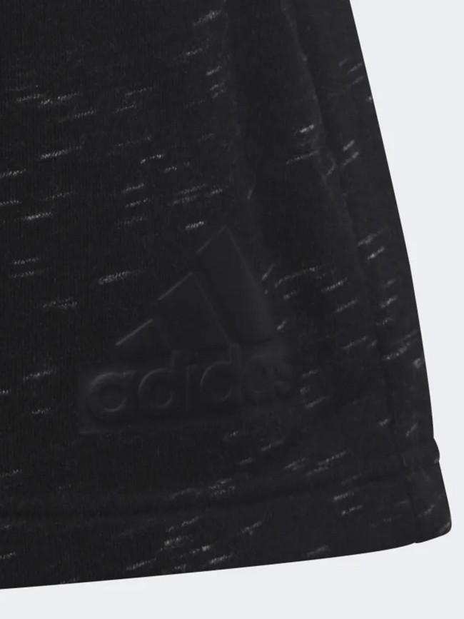 Short jogging de sport big logo noir chiné fille - Adidas