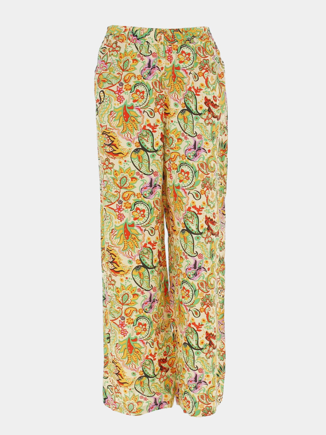 Pantalon large bora imprimés jaune femme - Jacqueline De Yong
