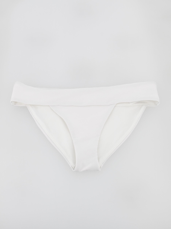 Bas de maillot de bain bikini côtelé bobby blanc femme - Only