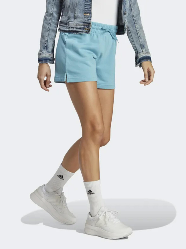 Short de sport linear logo bleu femme - Adidas