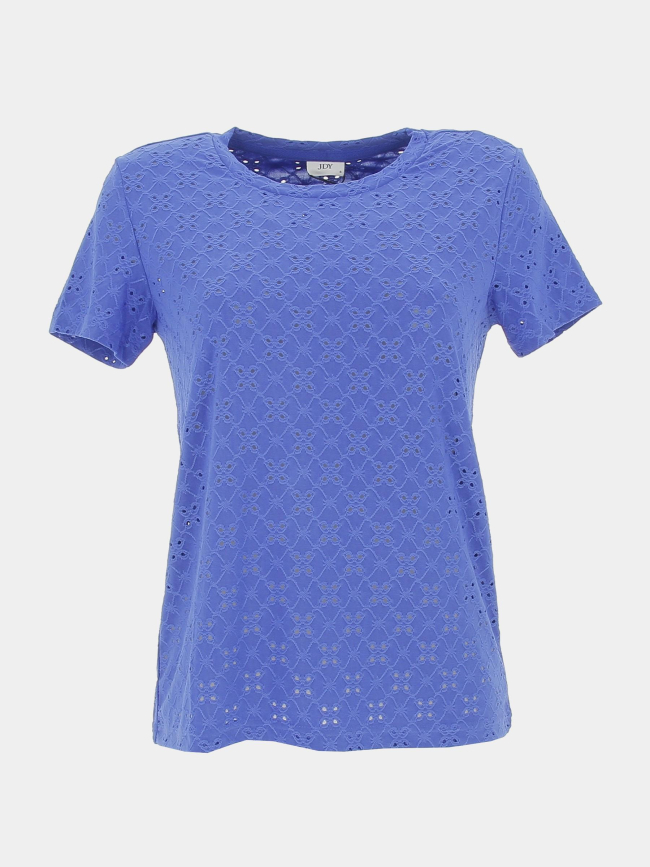 T-shirt ajouré cathinka bleu femme - Jacqueline De Yong