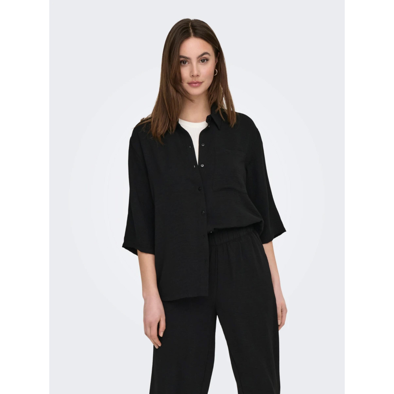 Chemisier ample 3/4 divya noir femme - JDY