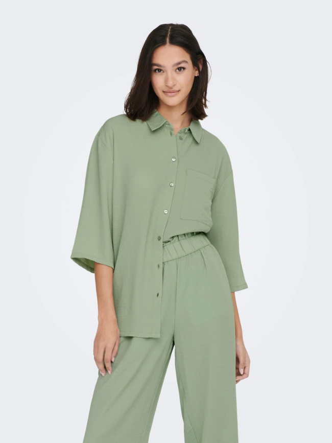 Chemisier ample 3/4 divya vert femme - JDY