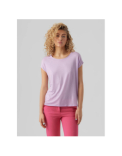 T-shirt uni ava plain violet femme - Vero Moda