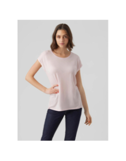 T-shirt uni ava plain rose femme - Vero Moda