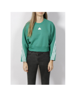 Sweat crop ample crew vert femme - Adidas