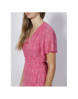 Robe portefeuille star imprimés rose femme - Only