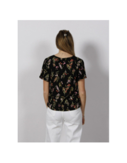 T-shirt à fleurs easy noir femme - Vero Moda
