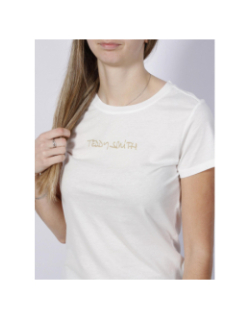 T-shirt logo doré ticia blanc fille - Teddy Smith