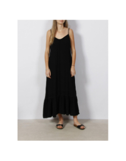Robe de plage longue uni noir femme - Superdry