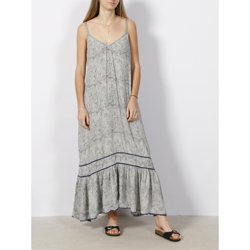 Robe de plage longue imprimés bleu marine femme - Superdry