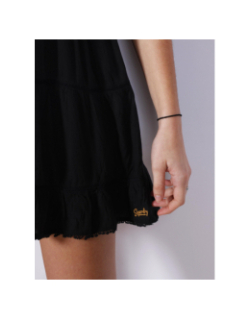 Robe mini de plage vintage cami noir femme - Superdry