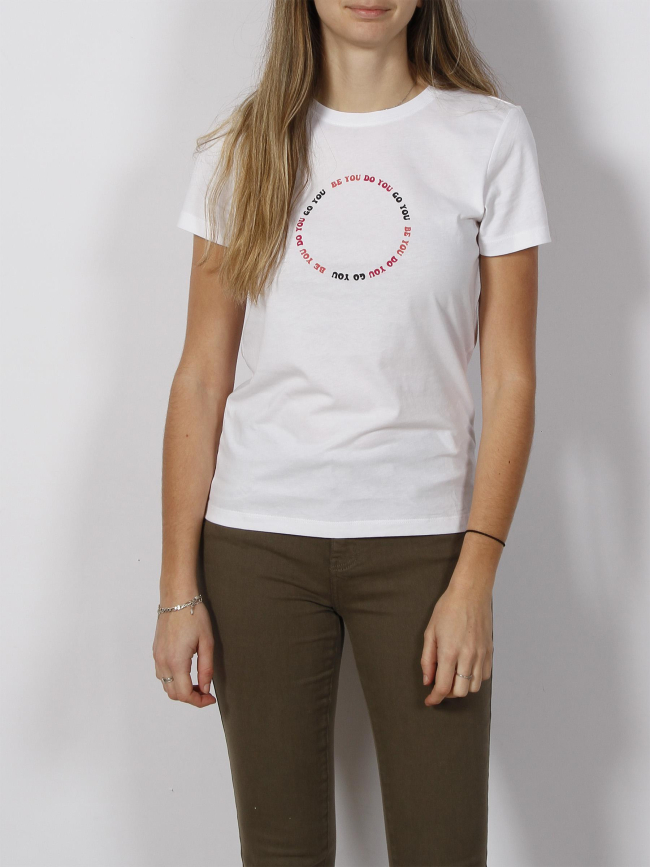 T-shirt regular daya blanc femme - Only