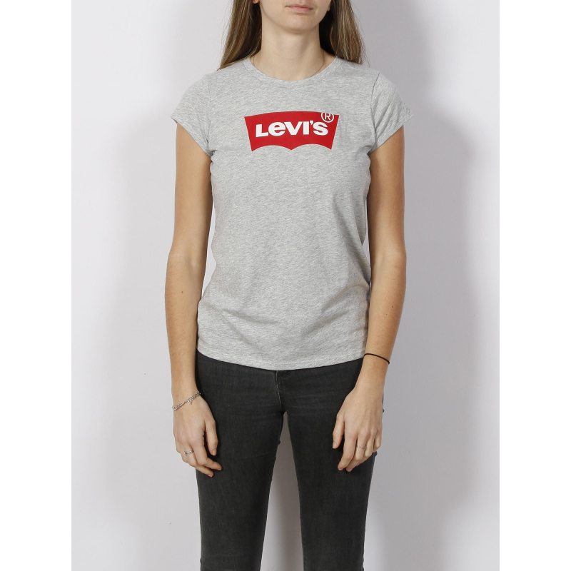 T-shirt batwing classique logo gris chiné fille - Levi's